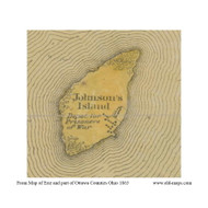 Johnson Island - Danbury, Ohio 1863 Old Town Map Custom Print - Ottawa Co.