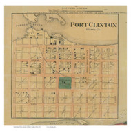 Port Clinton - Portage, Ohio 1863 Old Town Map Custom Print - Ottawa Co.