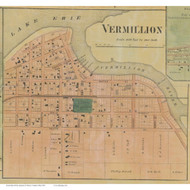 Vermillion Village - Vermillion, Ohio 1863 Old Town Map Custom Print - Erie Co.