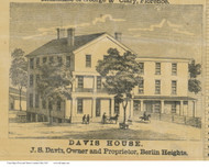 Davis House - Berlin, Ohio 1863 Old Town Map Custom Print - Erie/Ottawa Co.