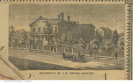 Stead Residence - Portland, Ohio 1863 Old Town Map Custom Print - Erie/Ottawa Co.