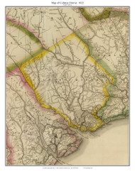 Colleton District, 1822 South Carolina - Wilson - Old Map Reprint