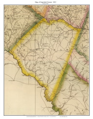 Edgefield District South Carolina map c1825 18x24 