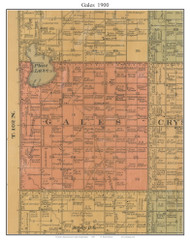 Gales, South Dakota 1900 Old Town Map Custom Print - Aurora Co.