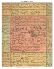 Plankinton, South Dakota 1900 Old Town Map Custom Print - Aurora Co.