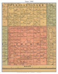 Truro, South Dakota 1900 Old Town Map Custom Print - Aurora Co.
