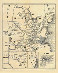 New England 1901 Old Map Reprint - Boston Milk Supply