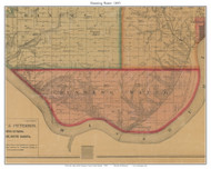 Running Water, South Dakota 1893 Old Town Map Custom Print - Bon Homme Co.