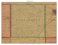 Washington, South Dakota 1893 Old Town Map Custom Print - Bon Homme Co.