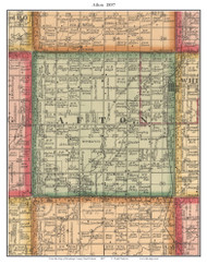 Afton, South Dakota 1897 Old Town Map Custom Print - Brookings Co.