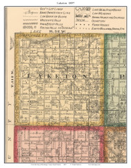 Laketon, South Dakota 1897 Old Town Map Custom Print - Brookings Co.