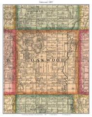 Oakwood, South Dakota 1897 Old Town Map Custom Print - Brookings Co.
