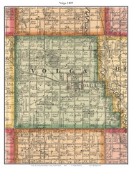 Volga, South Dakota 1897 Old Town Map Custom Print - Brookings Co.
