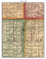 White, South Dakota 1897 Old Town Map Custom Print - Brookings Co.