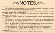 Map Notes,  Brookings Co., South Dakota 1897 Old Town Map Custom Print -