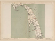 Provincetown, Truro, Wellfleet, and part of Eastham, Massachusetts 1891 Old Town Map Reprint - Walker State Atlas Plate 08