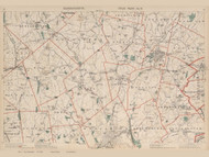 Rutland, Holden, Clinton, & Northborough Area, Massachusetts 1891 Old Town Map Reprint - Walker State Atlas Plate 17