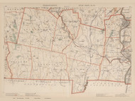 Tolland, Russel, Southwick, & Holyoke Area, Massachusetts 1891 Old Town Map Reprint - Walker State Atlas Plate 22