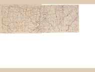 Middlefield, Cummington, Williamsburg, & Northampton Area, Massachusetts 1891 Old Town Map Reprint - Walker State Atlas Plate 23