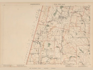 Stockbridge, Lenox, & Lee Area, including part of Pittsfield, Massachusetts 1891 Old Town Map Reprint - Walker State Atlas Plate 26