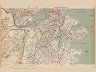 Boston Metro Area - Roxbury & South Boston, Massachusetts 1891 Old Town Map Reprint - Walker State Atlas