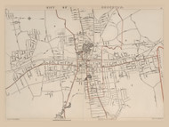 City of Brockton, Massachusetts 1891 Old Town Map Reprint - Walker State Atlas