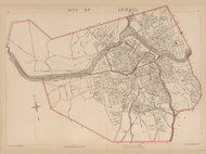 City of Lowell, Massachusetts 1891 Old Town Map Reprint - Walker State Atlas