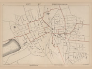 City of Marlborough, Massachusetts 1891 Old Town Map Reprint - Walker State Atlas