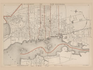 City of New Bedford, Massachusetts 1891 Old Town Map Reprint - Walker State Atlas