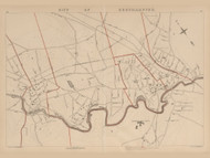 City of Northampton, Massachusetts 1891 Old Town Map Reprint - Walker State Atlas