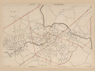 City of Taunton, Massachusetts 1891 Old Town Map Reprint - Walker State Atlas