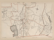 City of Woburn, Massachusetts 1891 Old Town Map Reprint - Walker State Atlas
