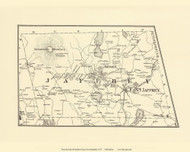 Jaffrey, New Hampshire 1877 Old Town Map Reprint - Cheshire Co.