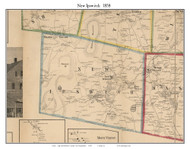 New Ipswich, New Hampshire 1858 Old Town Map Custom Print - Hillsboro Co.