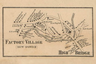 Factory Village & High Bridge - New Ipswich, New Hampshire 1858 Old Town Map Custom Print - Hillsboro Co.