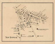 New Ipswich Village, New Hampshire 1858 Old Town Map Custom Print - Hillsboro Co.