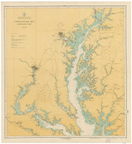 Chesapeake Bay Northern Part 1916 - Old Map Nautical Chart AC Harbors 77 - Chesapeake Bay