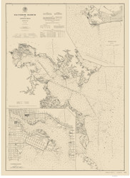 Baltimore Harbor and Approaches 1899 - Old Map Nautical Chart AC Harbors 384 - Chesapeake Bay