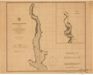 Patuxent River Upper Part 1881 - Old Map Nautical Chart AC Harbors 387 - Chesapeake Bay