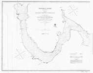 Potomac Point from Lower Cedar Point to Indian Head 1862 BW - Old Map Nautical Chart AC Harbors 390 - Chesapeake Bay