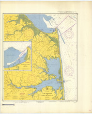 Cape Henlopen to Indian River Inlet 1954 - Old Map Nautical Chart AC Harbors 411 - Chesapeake Bay