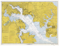 Baltimore Harbor 1966 - Old Map Nautical Chart AC Harbors 545 - Chesapeake Bay