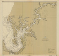 Chester River 1912 - Old Map Nautical Chart AC Harbors 548 - Chesapeake Bay