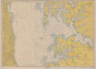 Choptank River and Herring Bay 1950 - Old Map Nautical Chart AC Harbors 551 - Chesapeake Bay