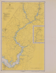 Choptank River Cambridge to Greensboro 1949 - Old Map Nautical Chart AC Harbors 552 - Chesapeake Bay