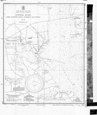 Potomac River Dahlgren and Vicinity 1945 - Old Map Nautical Chart AC Harbors 556 - Chesapeake Bay