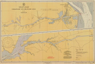 Chesapeake and Delaware Canal 1938 - Old Map Nautical Chart AC Harbors 570 - Chesapeake Bay