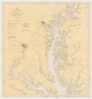 Chesapeake Bay Northern Part 1935 - Old Map Nautical Chart AC Harbors 77 - Chesapeake Bay