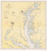 Chesapeake Bay Northern Part 1940 - Old Map Nautical Chart AC Harbors 77 - Chesapeake Bay