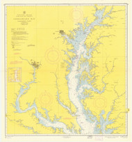 Chesapeake Bay Northern Part 1956 - Old Map Nautical Chart AC Harbors 77 - Chesapeake Bay